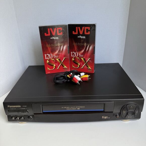 Panasonic Blue Line PV-9661 4-Head VCR Omnivision TESTED + Accessories—No Remote - Picture 1 of 15
